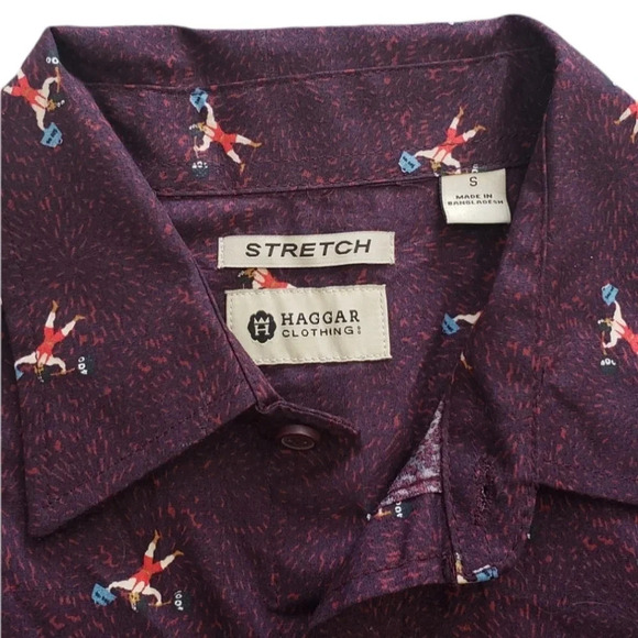 Haggar Weightlifter Button Down Shirt S - Picture 4 of 4